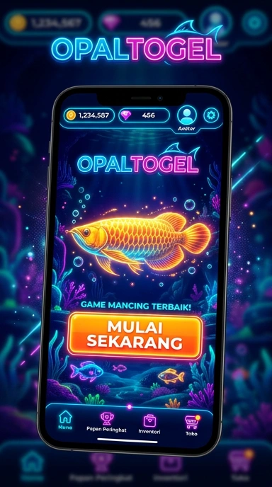 Tampilan utama aplikasi opaltogel dengan menu navigasi yang sederhana.